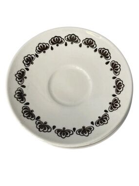 VINTAGE MCM Broadhurst Ironstone Tea Saucers Brown Pattern England Underglaze 4